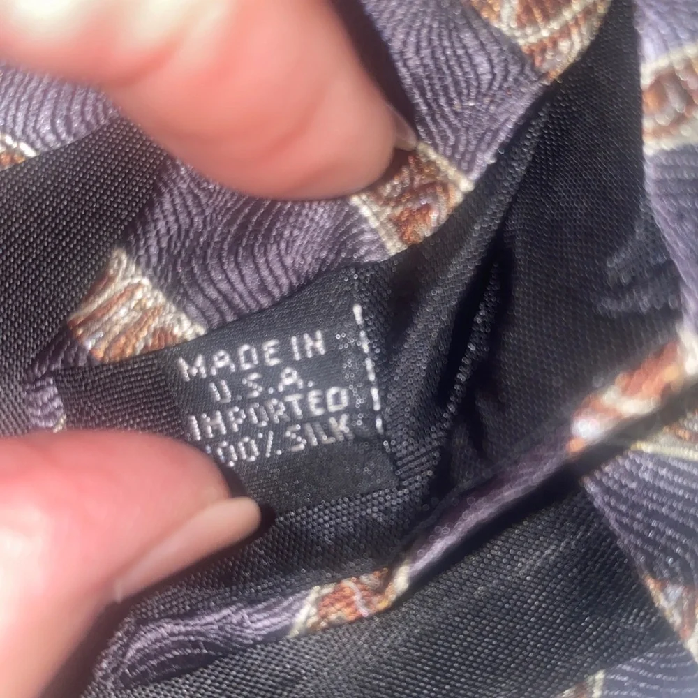 GEOFFREY BEENE Black Brown Silk Necktie Tie Horizontal Geo Stripe USA $30 lcsr